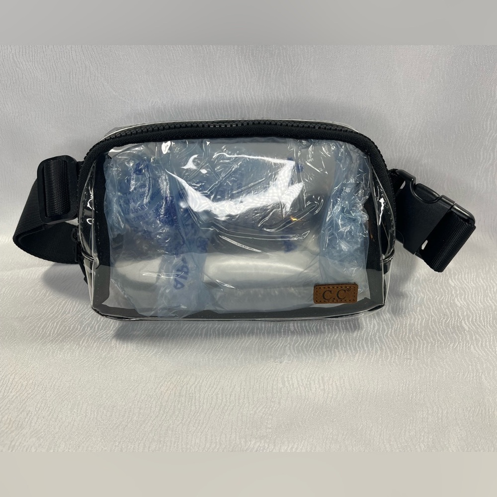Black and Transparent Belt Bag